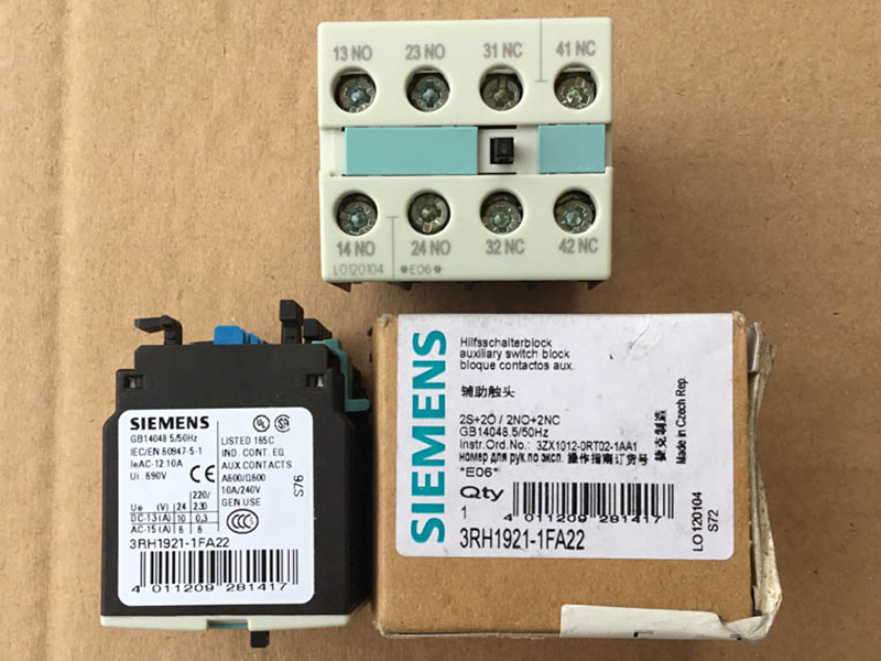 Siemens auxiliary contact 3RH19211FA22